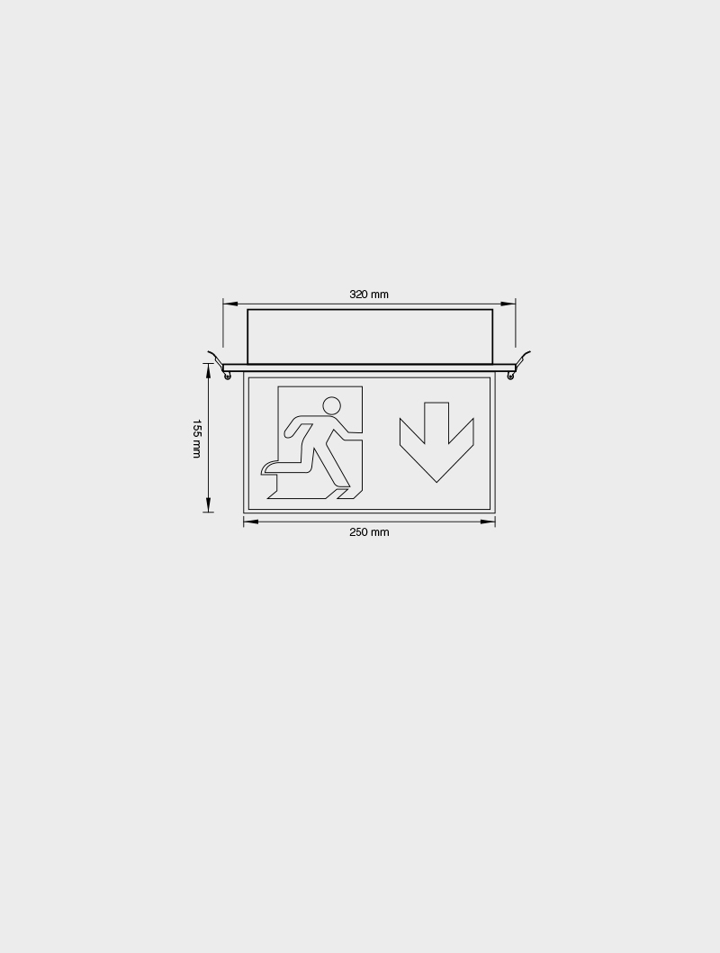 Yamas Serisi Tx 303 Siva Alti Acil Aydinlatma Ve Yonlendirme Armaturu - Görsel 2