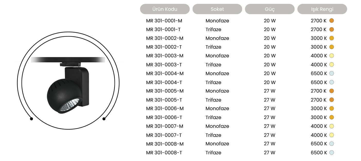 GOLOBO SERİSİ | MR 301 RAY SPOT